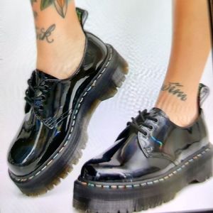 DR MARTENS 1461 Pride Rainbow Reflective Leather Shoes Men's 7 US, Women's 8 US